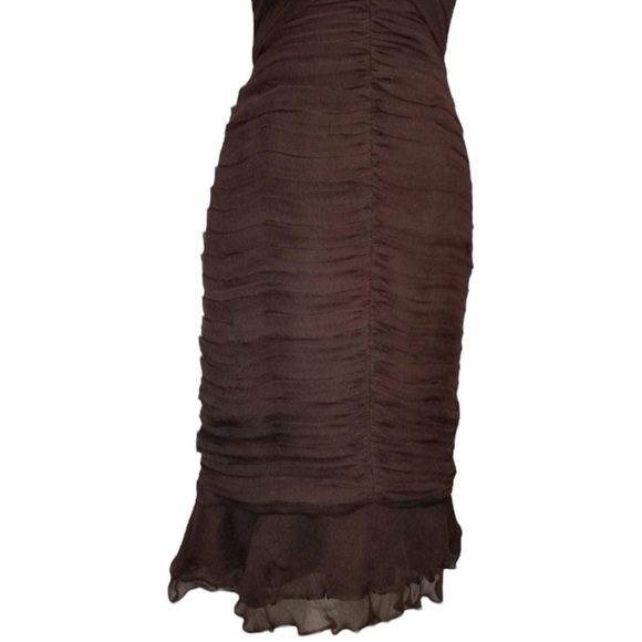 Tadashi Collection Elegant 100% Silk Tiered Cocktail Old Money Party Dress 10P - Picture 6 of 12